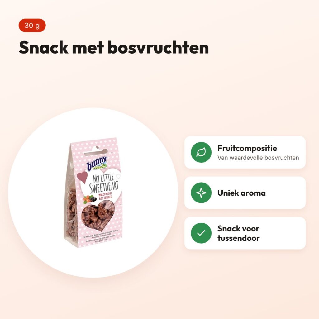 Bunny Nature My Little Sweetheart bosvruchten 30 g – snack – voordelen