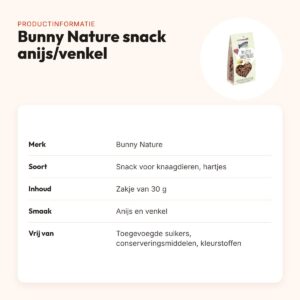 Bunny Nature My Little Sweetheart snack anijs en venkel 30 g – hartjes – productinformatie