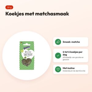 Bunny Nature My Little Sweetheart snack matcha 30 g – knaagdieren – voordelen