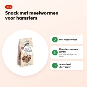 Bunny Nature My Little Sweetheart snack meelworm 30 g – voor knaagdieren – voordelen