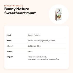 Bunny Nature My Little Sweetheart snack munt 30 g – hartjes – productinformatie