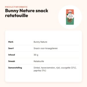 Bunny Nature My Little Sweetheart snack ratatouille 30 g – groentemix – productinformatie