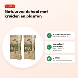 Bunny Nature natuurweidehooi 600 g – multipack 2 stuks – voordelen