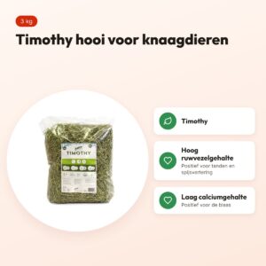Bunny Nature Timothy hooi 3 kg – ruwvoer voor konijnen en knaagdieren – voordelen