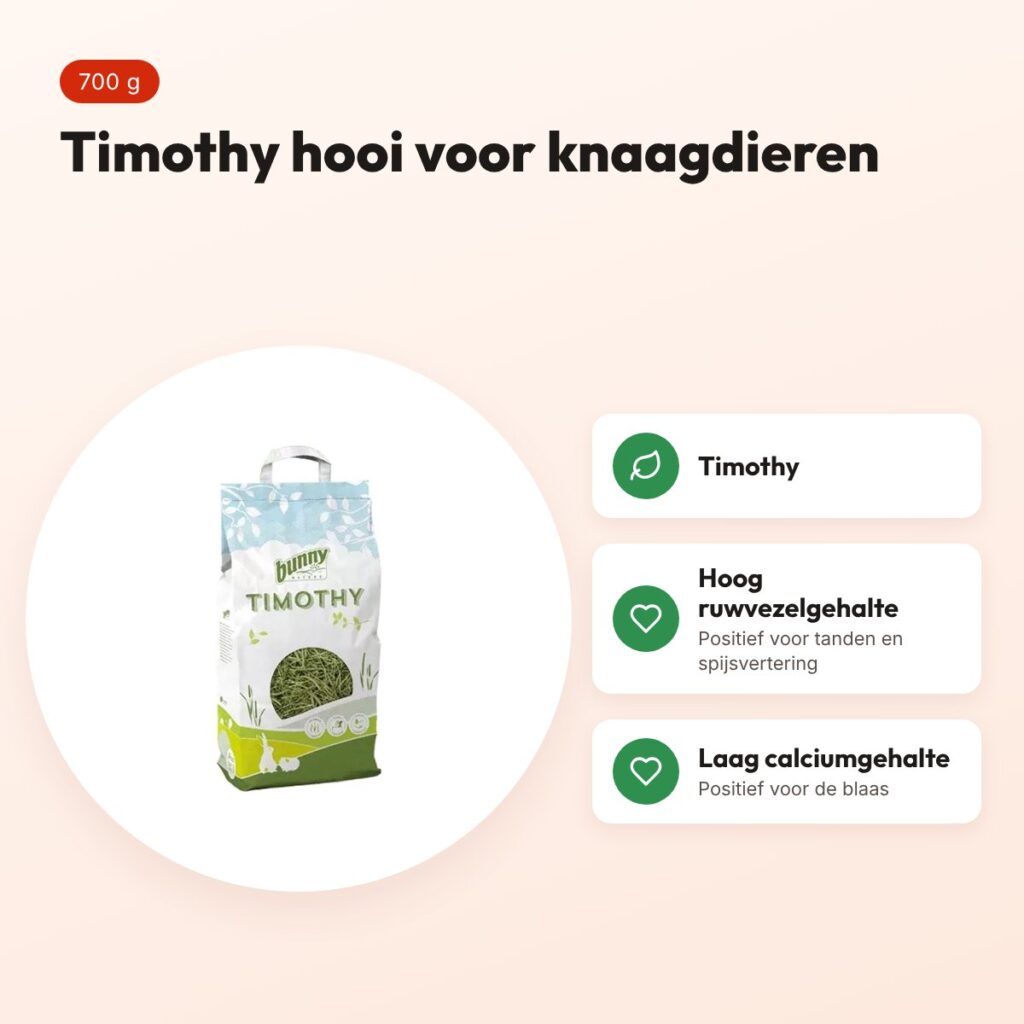 Bunny Nature Timothy hooi 700 g – ruwvoer voor konijnen en knaagdieren – voordelen