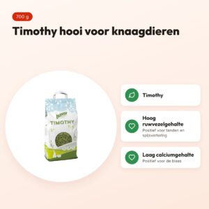 Bunny Nature Timothy hooi 700 g – ruwvoer voor konijnen en knaagdieren – voordelen