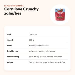 Carnilove hondensnack Crunchy zalm en blauwe bes 200 g – graanvrij – productinformatie