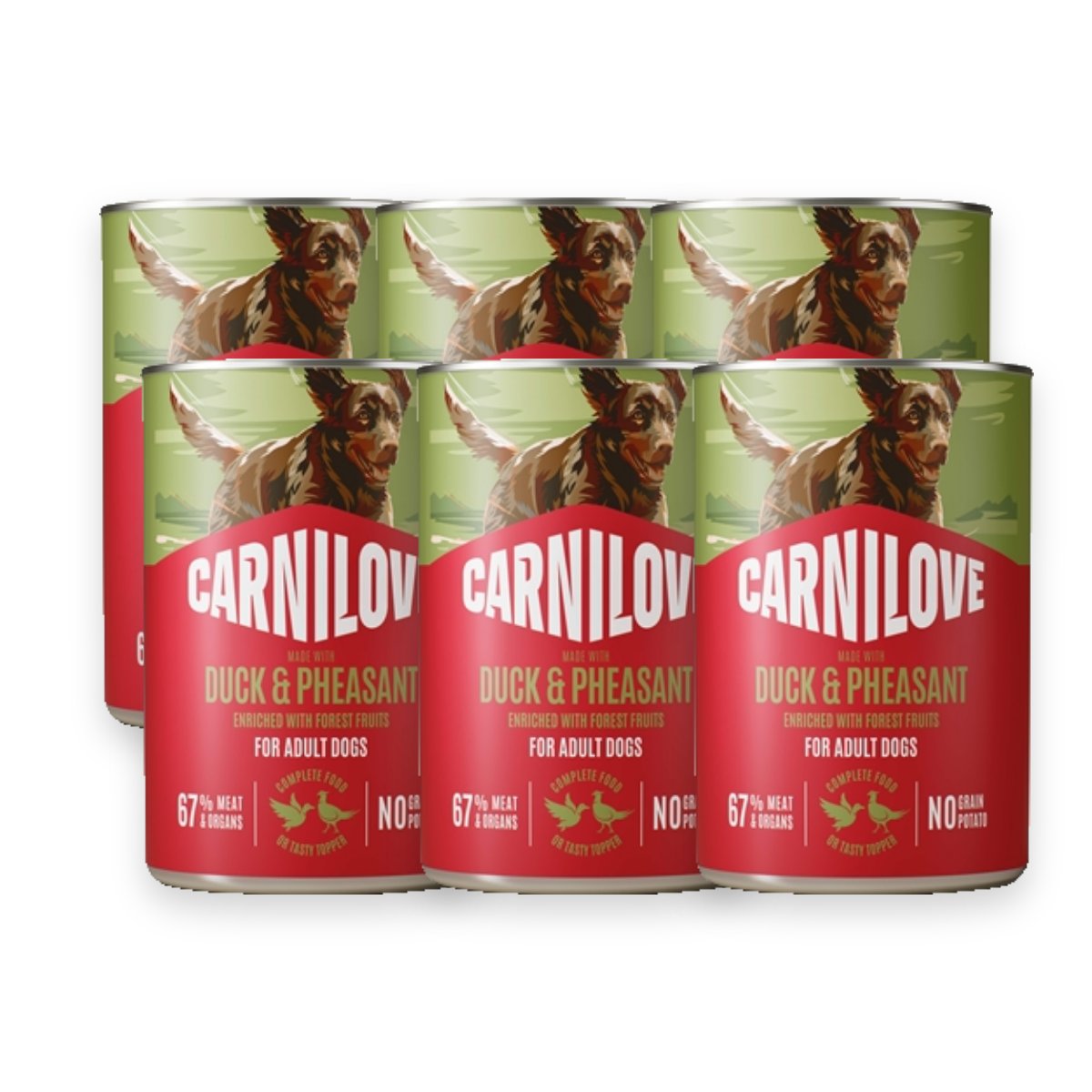 Carnilove hondenvoer blik eend en fazant 6 x 400 g – graanvrij – verpakking
