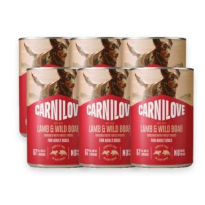 Carnilove hondenvoer blik lam en wild zwijn 6 x 400 g – graanvrij – verpakking