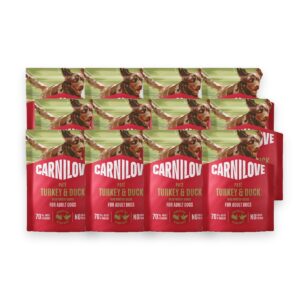 Carnilove hondenvoer pouch kalkoen, eend en timotheegras 12 x 300 g – verpakking