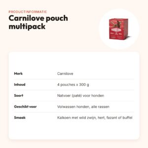 Carnilove hondenvoer pouch multipack 4 x 300 g – 4 smaken – productinformatie