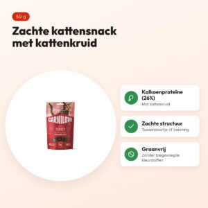 Carnilove kattensnack Soft kalkoen en kattenkruid 50 g – graanvrij – voordelen