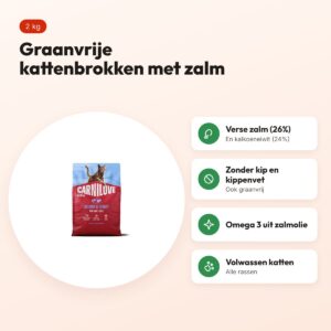 Carnilove kattenvoer Active Adult zalm en kalkoen 2 kg – graanvrij – voordelen
