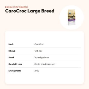 CaroCroc hondenvoer Large Breed 12,5 kg – eiwit 27%, grote rassen – productinformatie