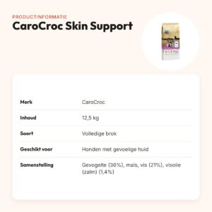 CaroCroc hondenvoer Skin Support 12,5 kg – zalm, huid en vacht – productinformatie