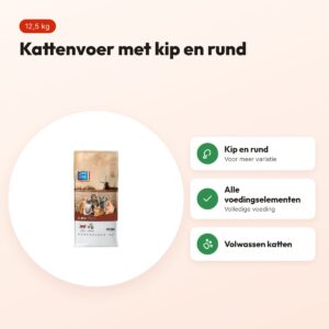 Carocroc kattenvoer 3-Mix 12,5 kg – kip en rund – voordelen