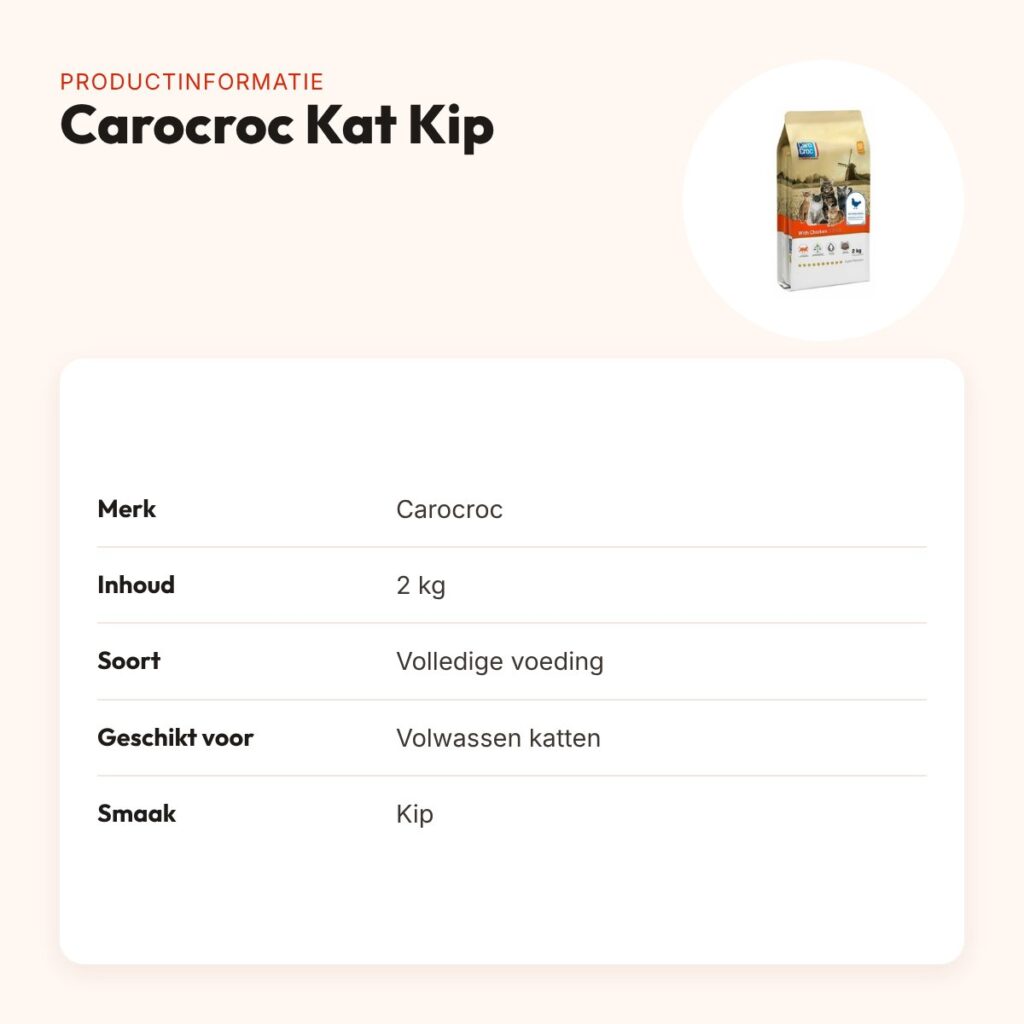 Carocroc kattenvoer Kip 2 kg – 38% gevogelte, licht verteerbaar – productinformatie