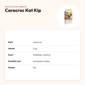 Carocroc kattenvoer Kip 2 kg – 38% gevogelte, licht verteerbaar – productinformatie