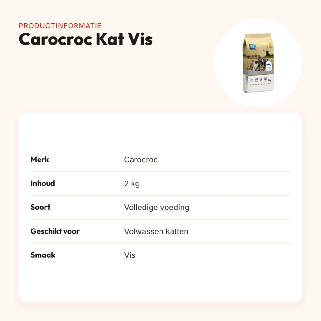 Carocroc kattenvoer Vis 2 kg – licht verteerbaar – productinformatie