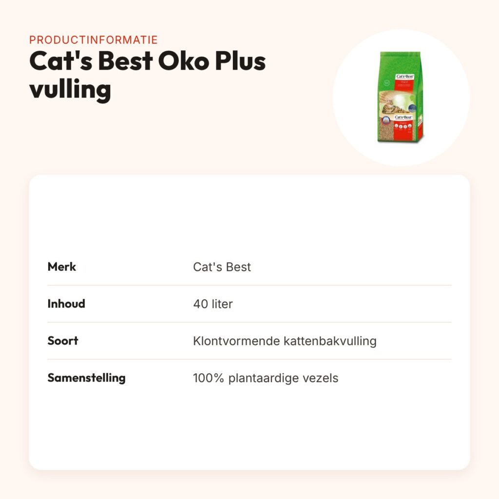 Cat's Best Oko Plus kattenbakvulling klontvormend 40 liter – productinformatie