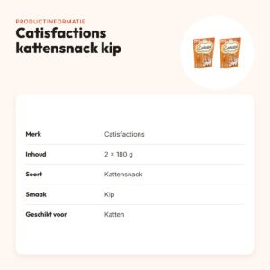 Catisfactions kattensnack kip Maxi Pack 180 g – multipack 2 stuks – productinformatie