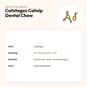 Catstages Catnip Dental Health Chew kattenspeelgoed 15 x 8 cm en 10 x 3 cm – productinformatie