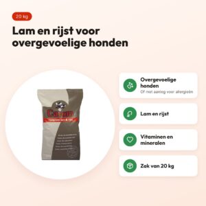 Cavom Compleet hondenvoer lam en rijst 20 kg – voor overgevoelige honden – voordelen