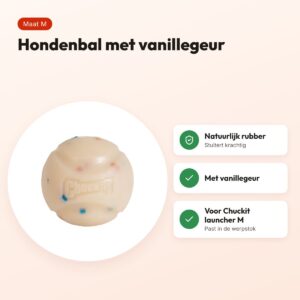 Chuckit Birthday Ball hondenbal 6 cm – met vanillegeur – voordelen