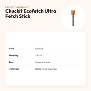 Chuckit Ecofetch Ultra Fetch Stick 28 cm – gerecycled apporteerstok – productinformatie