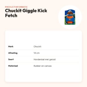 Chuckit Giggle Kick Fetch hondenbal 14 cm – met lachend geluid – productinformatie
