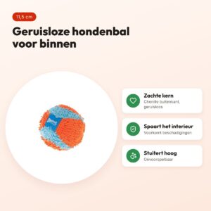 Chuckit Indoor Ball hondenbal 11,5 cm – geruisloos voor binnenshuis – voordelen