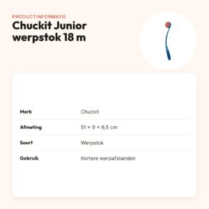 Chuckit Junior werpstok 18 m, 51 x 9 x 6,5 cm – ergonomisch handvat – productinformatie