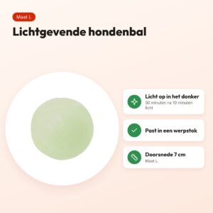 Chuckit Max Glow hondenbal L 7 cm – glow in the dark – voordelen