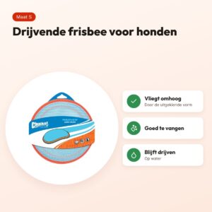 Chuckit Paraflight frisbee S 16 cm – drijvend hondenspeelgoed – voordelen