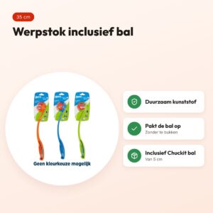 Chuckit Sport Ball Launcher werpstok 14S 35 cm – inclusief bal – voordelen