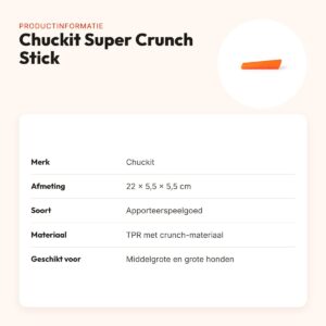 Chuckit Super Crunch Stick apporteerspeelgoed 22 x 5,5 x 5,5 cm – productinformatie