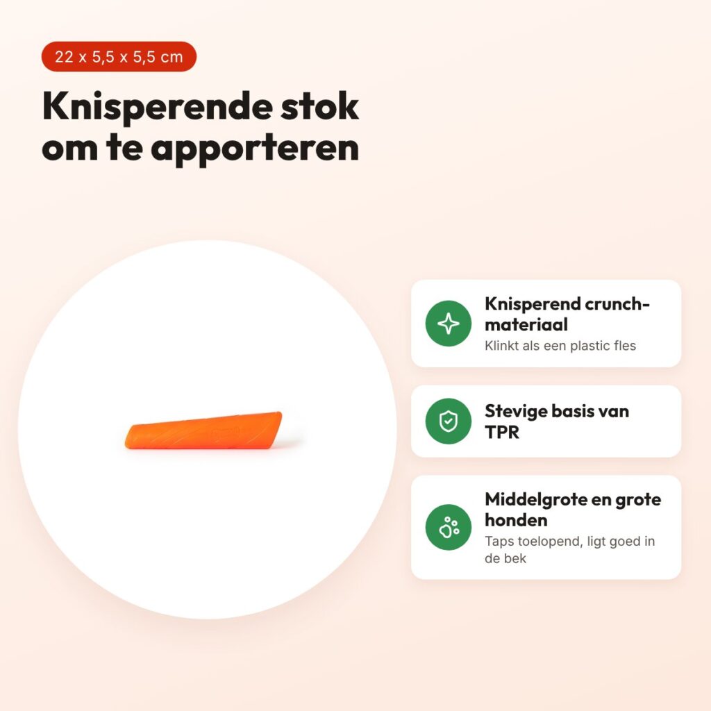 Chuckit Super Crunch Stick apporteerspeelgoed 22 x 5,5 x 5,5 cm – voordelen