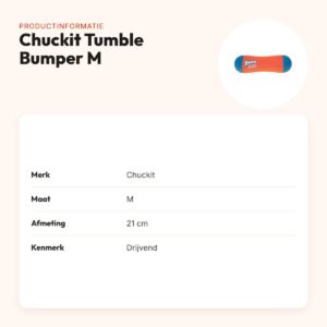 Chuckit Tumble Bumper M 21 cm – drijvend apporteerspeelgoed – productinformatie