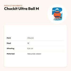 Chuckit Ultra Ball hondenbal M 6,4 cm – natuurlijk rubber – productinformatie