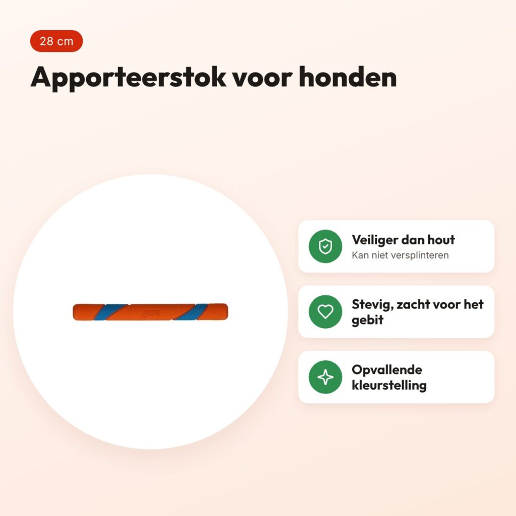 Chuckit Ultra Fetch Stick 28 cm – apporteerstok voor honden – voordelen