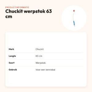 Chuckit werpstok 63 cm – lang, met rubberen handgreep – productinformatie