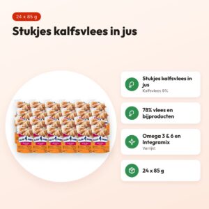 Club 4 Paws kattenvoer Premium Adult kalfsvlees in jus 24 x 85 g – voordelen