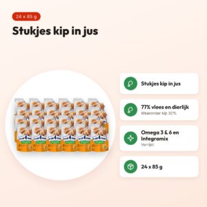 Club 4 Paws kattenvoer Premium Adult kip in jus 24 x 85 g – voordelen