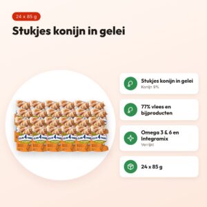 Club 4 Paws kattenvoer Premium Adult konijn in gelei 24 x 85 g – voordelen