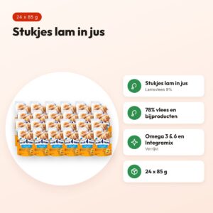 Club 4 Paws kattenvoer Premium Adult lam in jus 24 x 85 g – voordelen