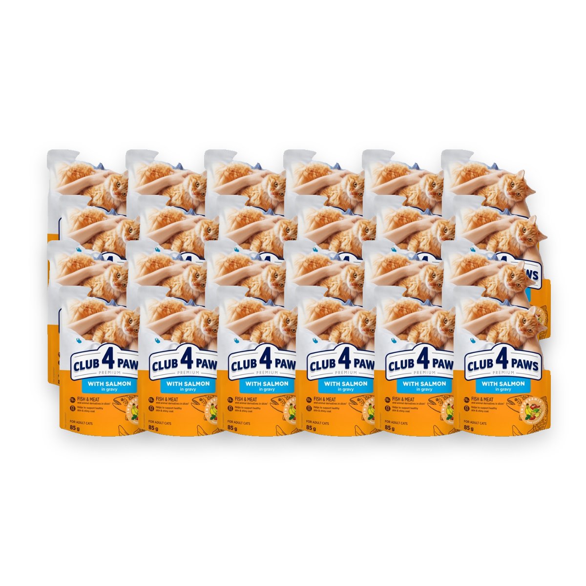 Club 4 Paws kattenvoer Premium Adult zalm in saus 24 x 85 g