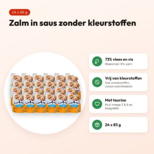 Club 4 Paws kattenvoer Premium Adult zalm in saus 24 x 85 g – voordelen