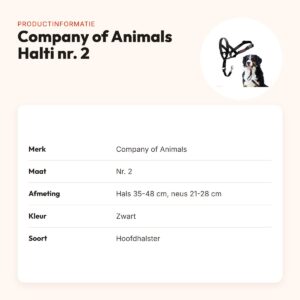 Company of Animals Halti headcollar zwart nr. 2 – tegen trekken – productinformatie