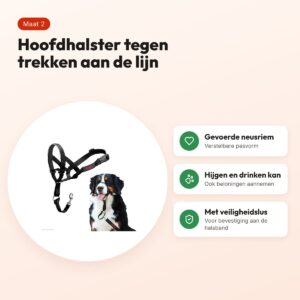 Company of Animals Halti headcollar zwart nr. 2 – tegen trekken – voordelen