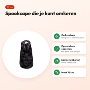 Croci hondencape Tricky Ghost 35 cm – omkeerbaar spook en tovenaar – voordelen